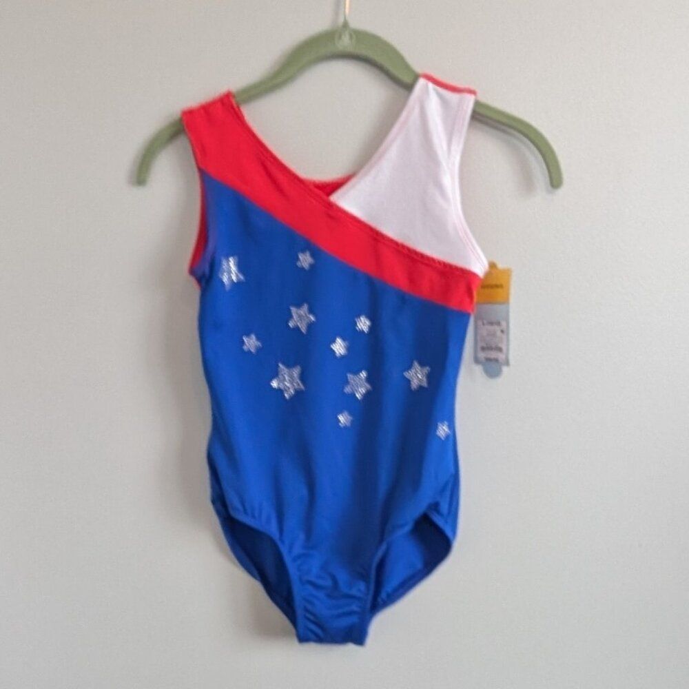 CAT & JACK Girl's Red, White & Blue One-Piece Bathing Suit Size L (10/12)